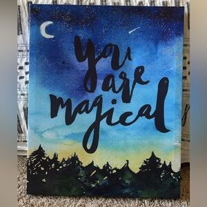 You Are Magical Wall Art - Blue and Black